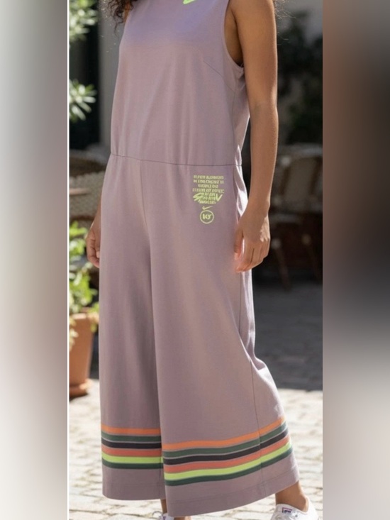 Nike Pants - Nike N7 Jumpsuit Generations lavender Romper Wide Leg Zip Back Womens Medium